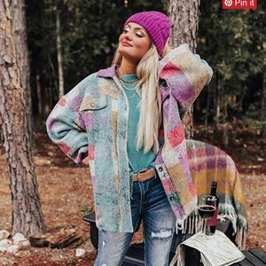 Impressions wool shacket